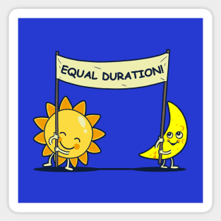 Funny Cute Equinox Science Astronomy Sun And Moon Meme Sticker